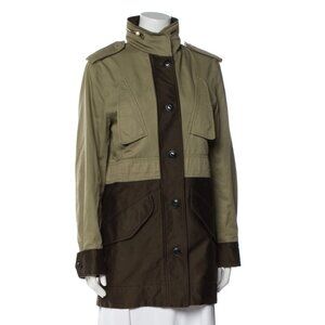 Rag & Bone Green Colorblock Cotton Utility Jacket - 4